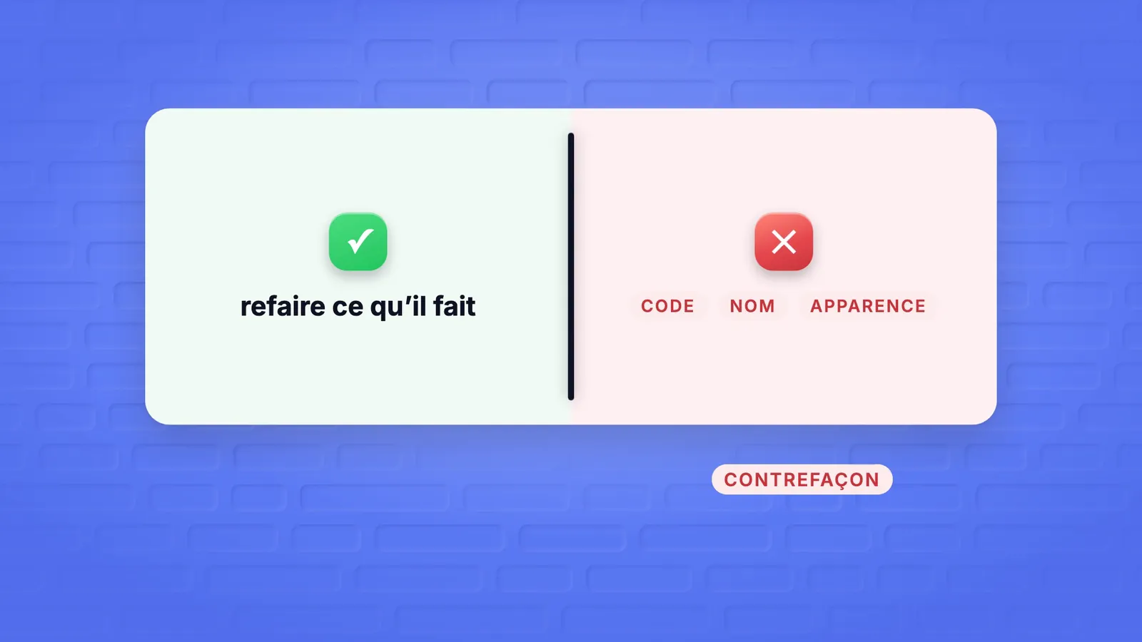 La limite : refaire ce que fait un logiciel, oui ; reprendre son code, son nom ou son apparence, c'est de la contrefaçon