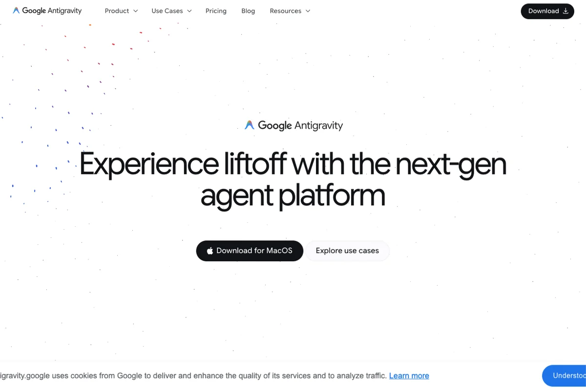 Découvrir l'interface de Google Antigravity - IA Technologie Interface de l'outil Google Antigravity - Avis et Test