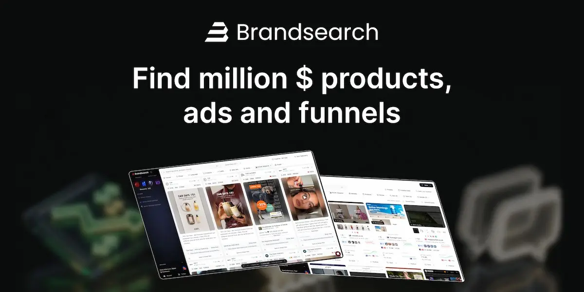 Aperçu officiel de l’interface BrandSearch et de ses publicités e-commerce