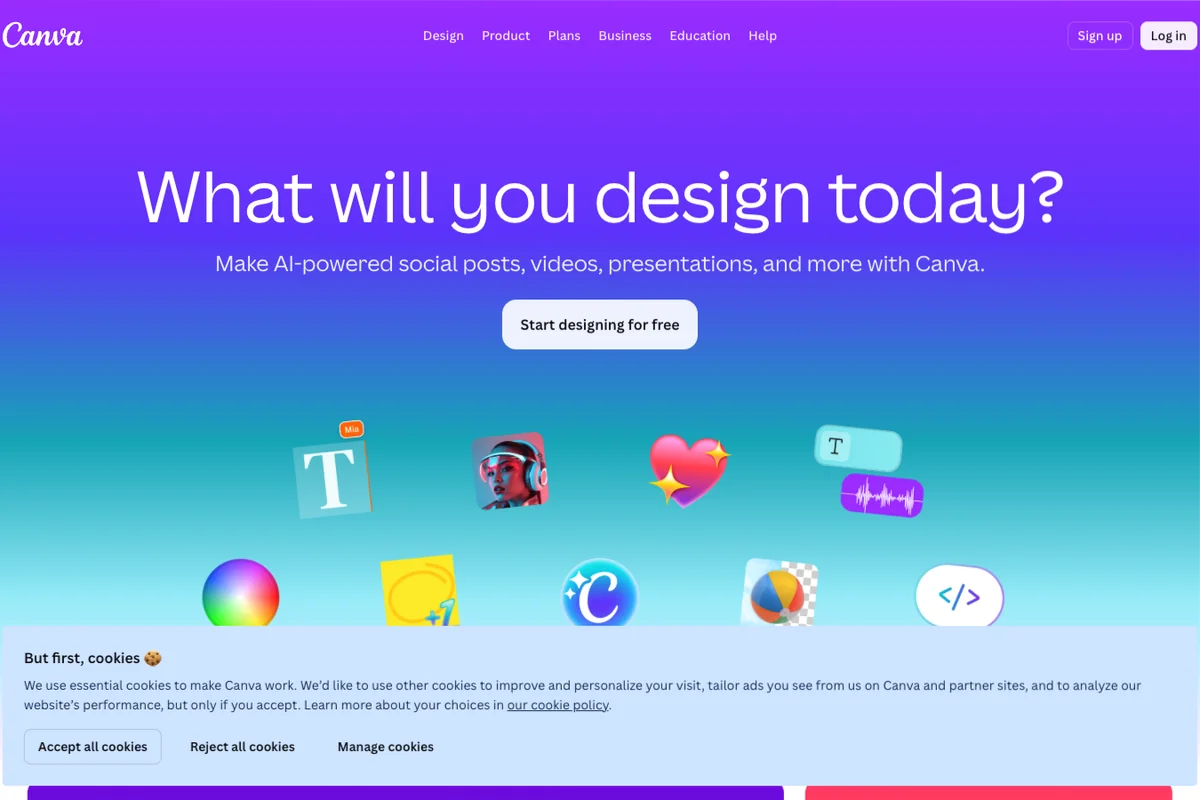 Découvrir l'interface de Canva - IA Technologie Interface de l'outil Canva - Avis et Test