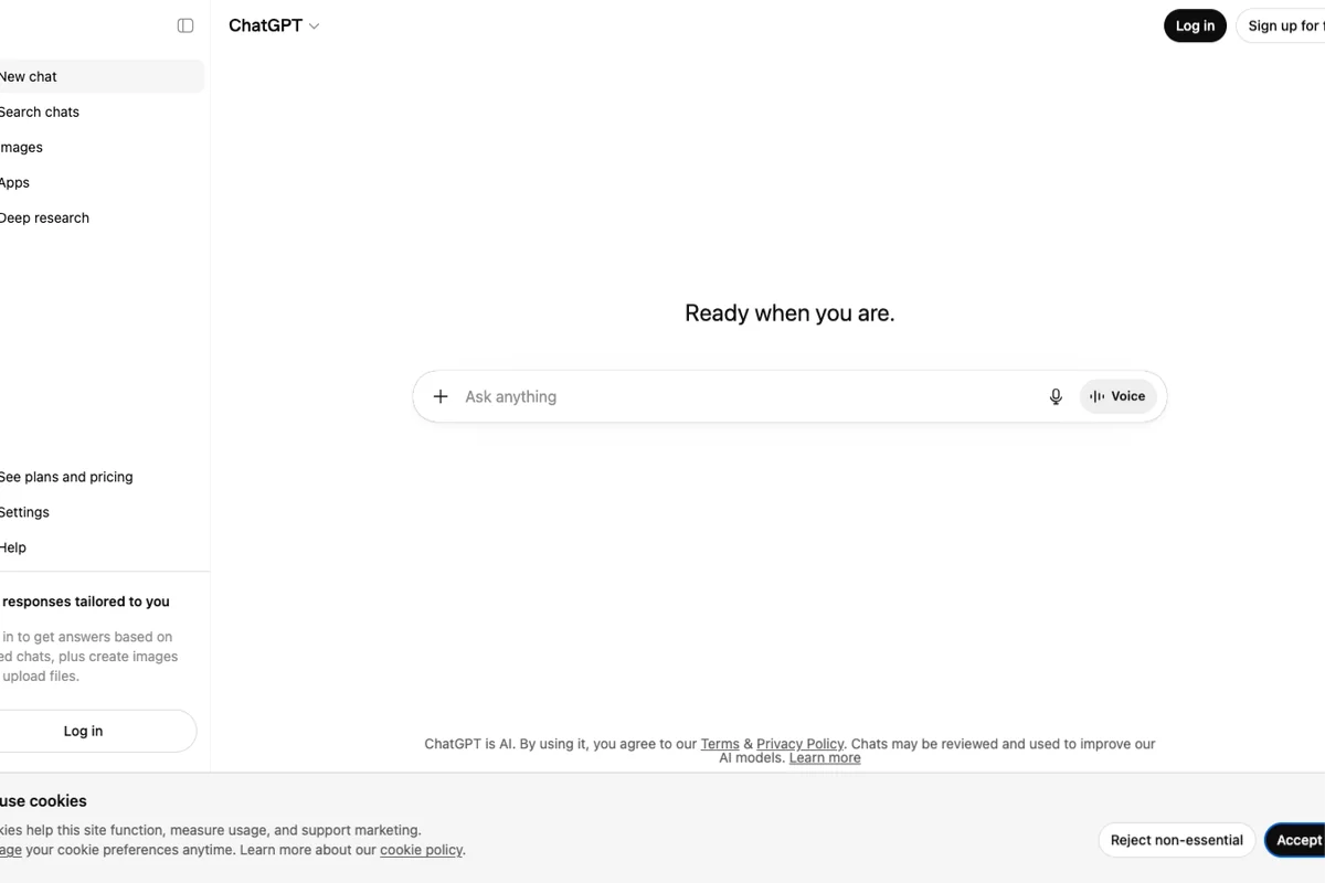 Interface de l'outil ChatGPT - Avis et Test