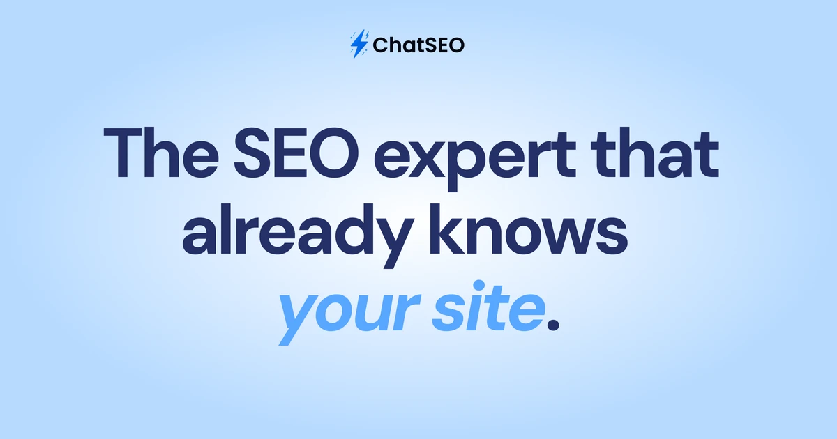 Visuel officiel ChatSEO présentant un expert SEO qui connaît le site