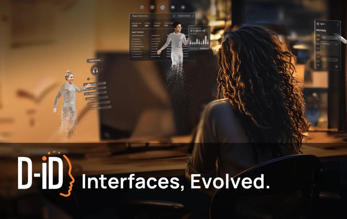 Interface officielle de création vidéo D-ID