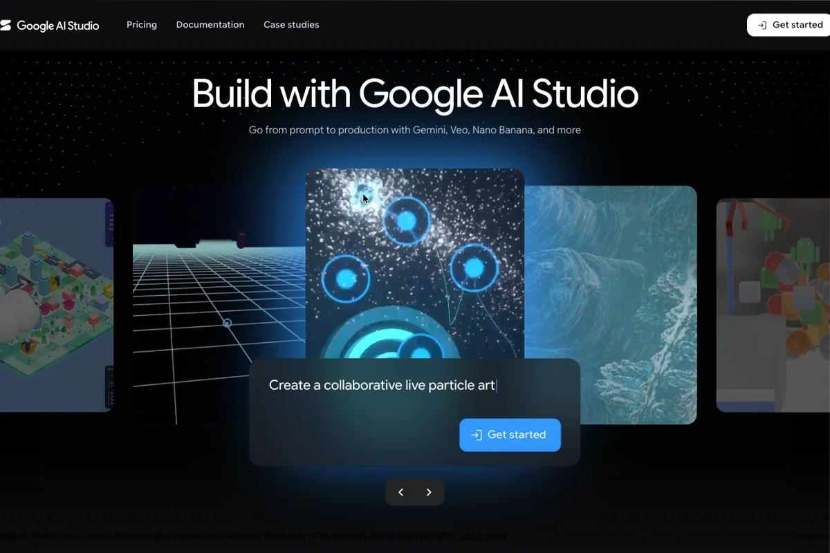 Interface de l'outil Google AI Studio - Avis et Test