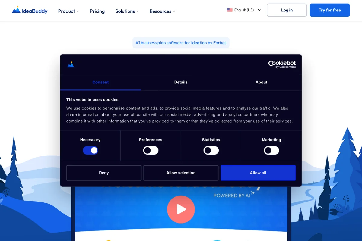 Interface de l'outil IdeaBuddy - Avis et Test