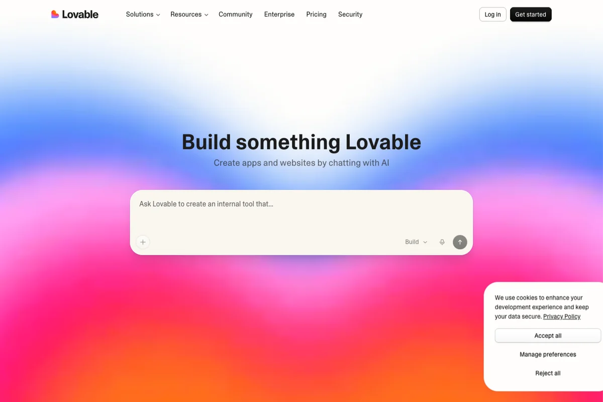 Interface de l'outil Lovable - Avis et Test