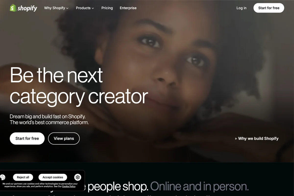 Interface de l'outil Shopify - Avis et Test
