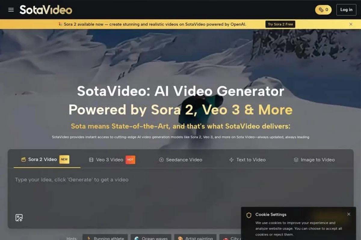 Découvrir l'interface de Sora 2 - IA Technologie Interface de l'outil Sora 2 - Avis et Test