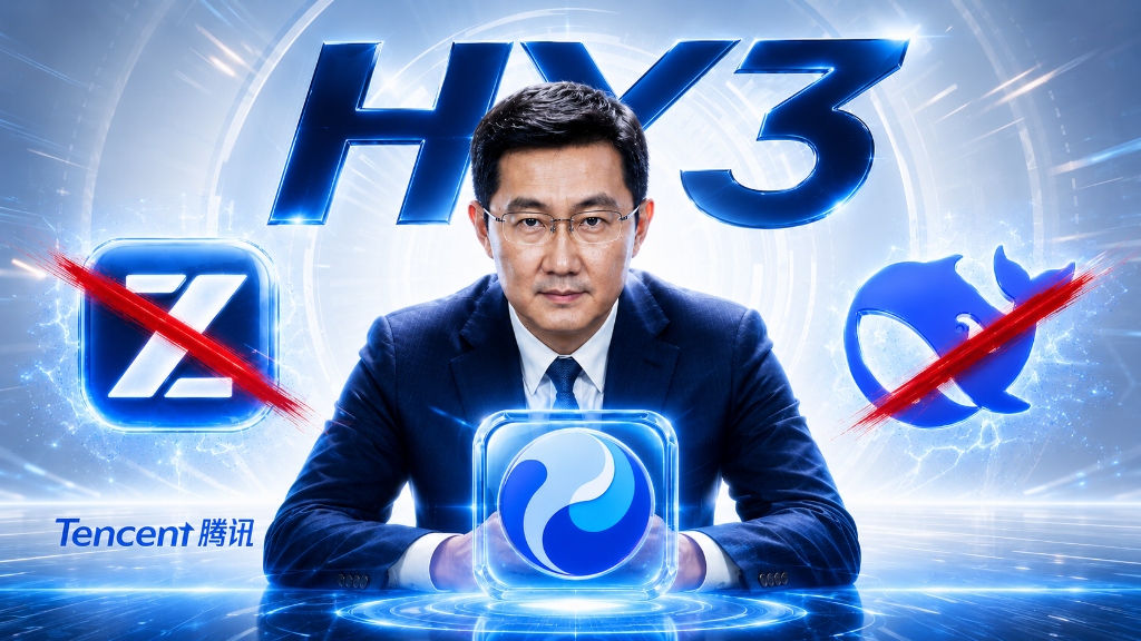 Tencent HY3 — bannière officielle avec logo Tencent, 20 juillet 2026
