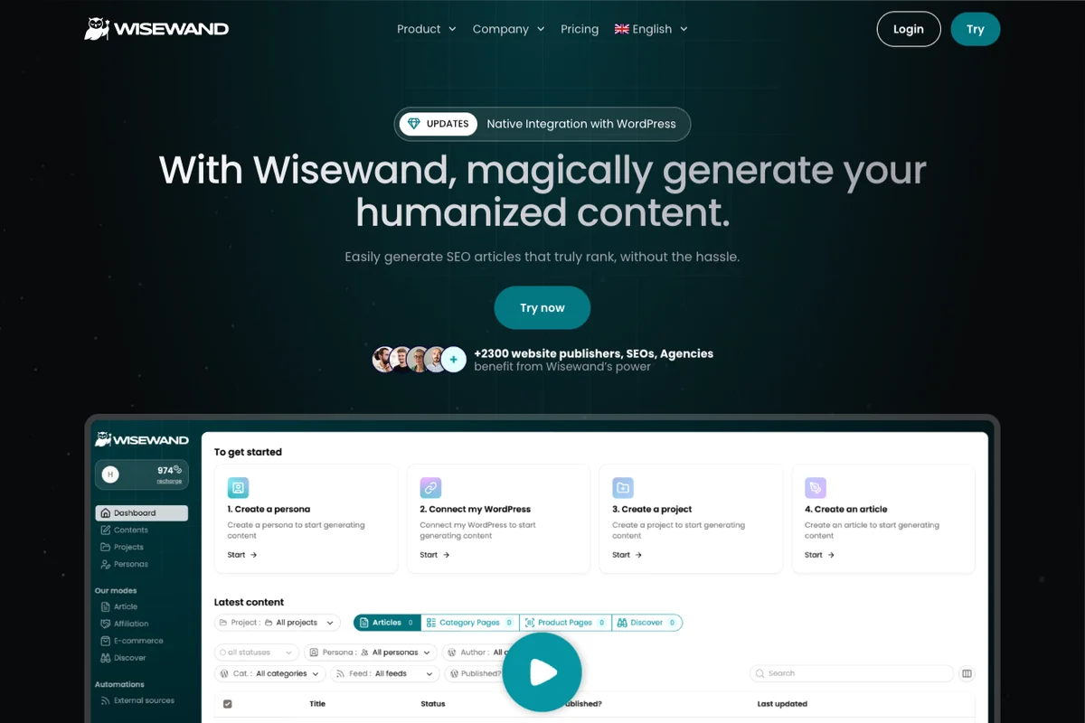 Interface de l'outil WiseWand - Avis et Test
