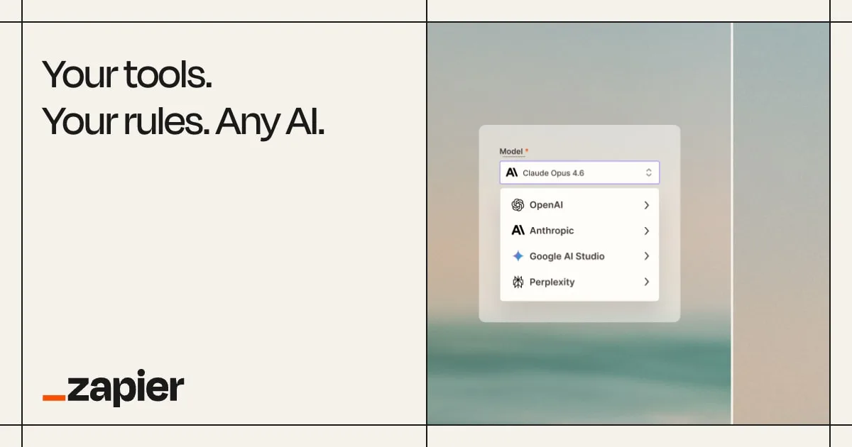 Aperçu officiel de Zapier pour orchestrer des workflows, tables, formulaires et agents IA