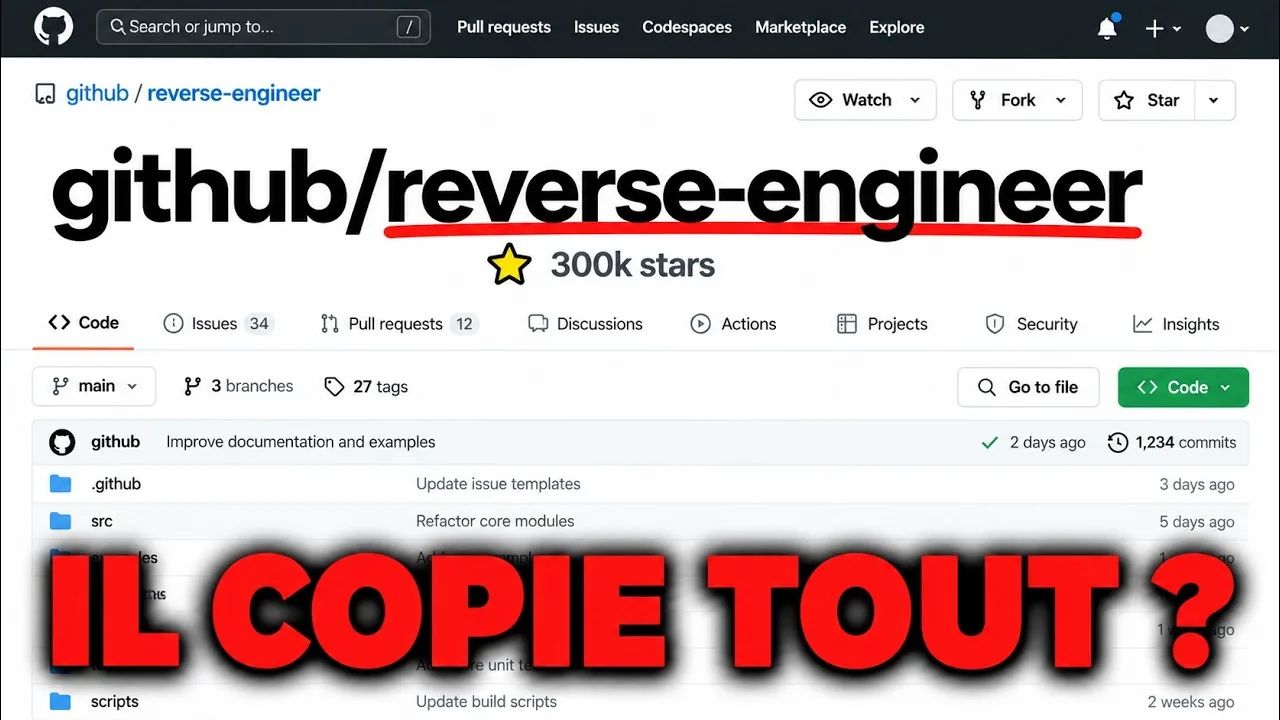 Miniature de la vidéo : Reverse Engineer Anything : la VÉRITÉ sur le repo qui copie tout