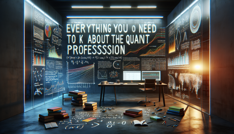 Everything you need to know about the profession of Quant or quantitative analyst