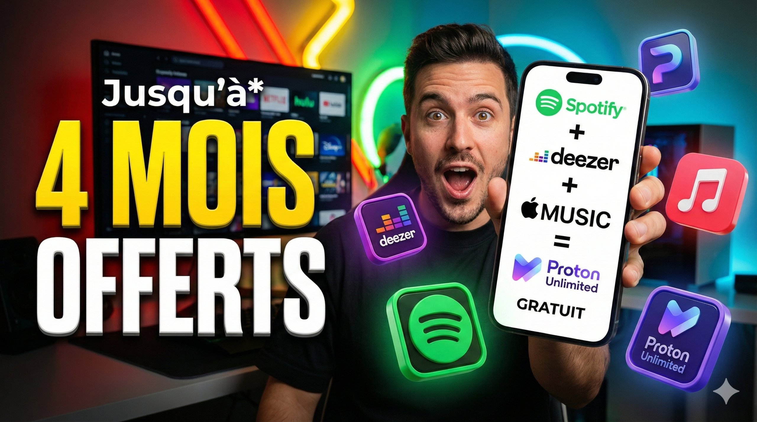 Essais offerts : Spotify, Deezer, Apple Music et Proton Unlimited sans payer